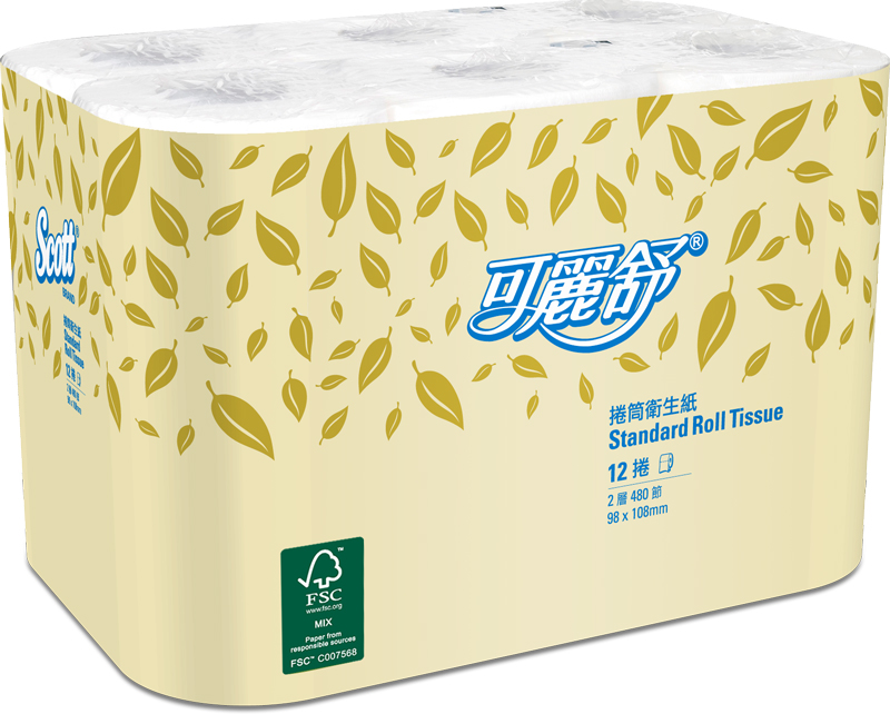 23203可麗舒®超長小捲筒衛生紙(480節/72捲)