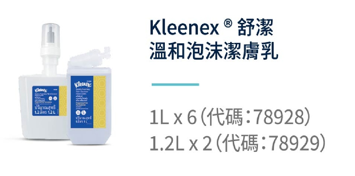 78928 舒潔®溫和泡沫潔膚乳-無香精配方 1000ml/瓶